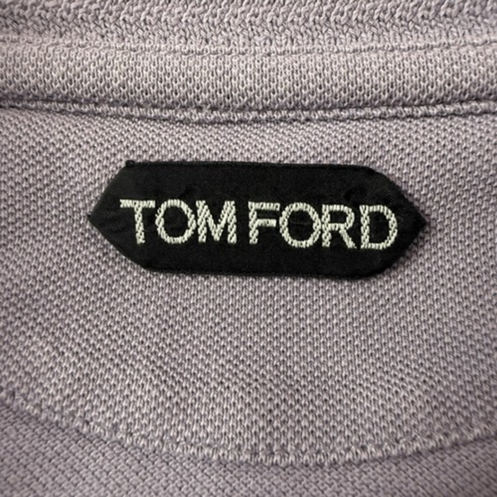 Tom Ford Mens Purple Cotton Pique Short Sleeve Polo Shirt Size 52 L BV266 TFJ982 - Picture 6 of 12